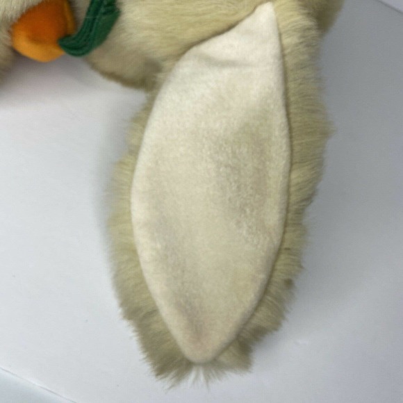 VTG Commonwealth Bunny Plush Rabbit Carrot Overalls Tan 12” Tall 1989 Easter - Picture 8 of 9